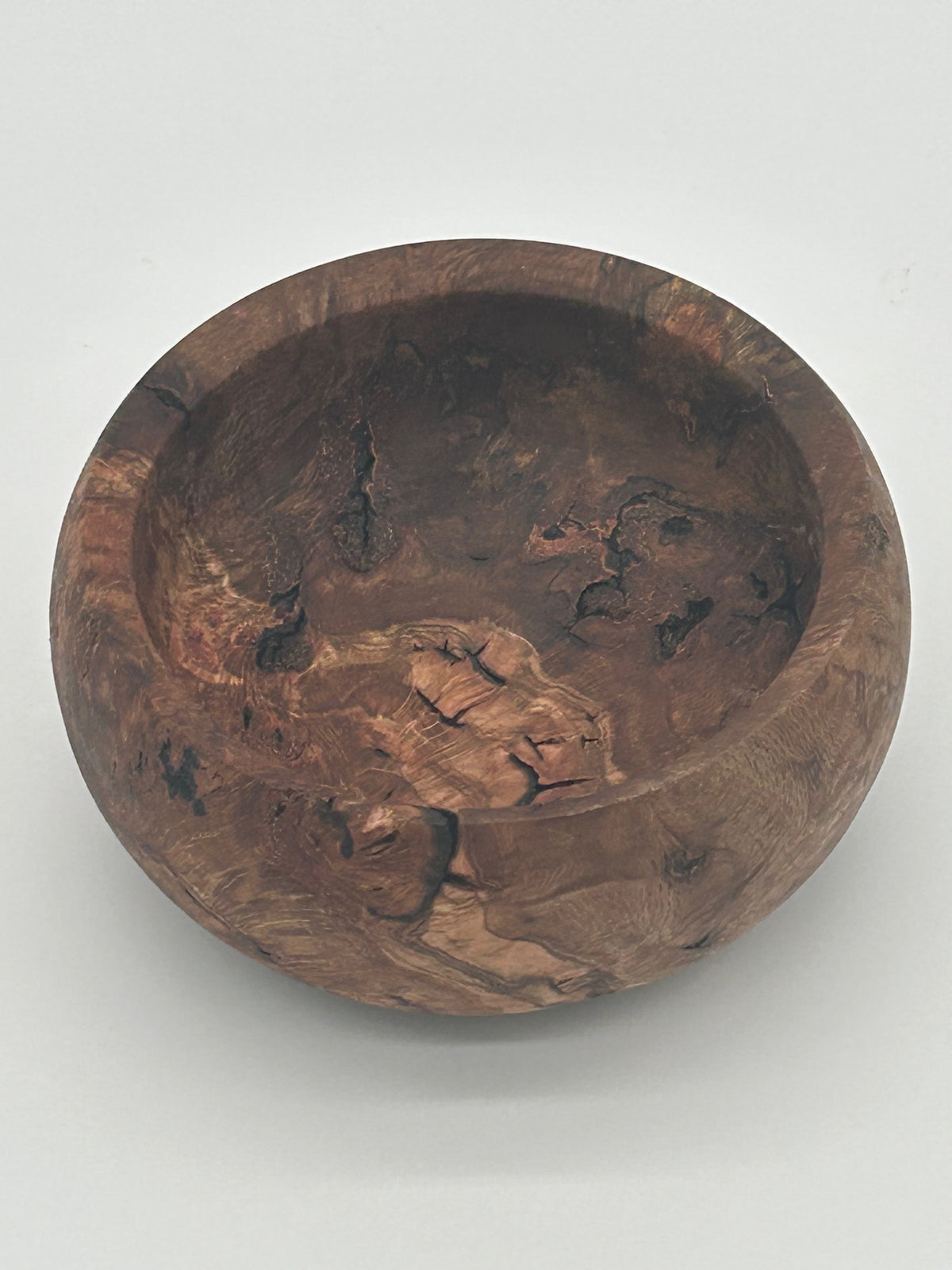 Upcycled 6-in. Spalted Laurel Oak Burl Bowl with Bark Pockets (St. Petersburg, FL)