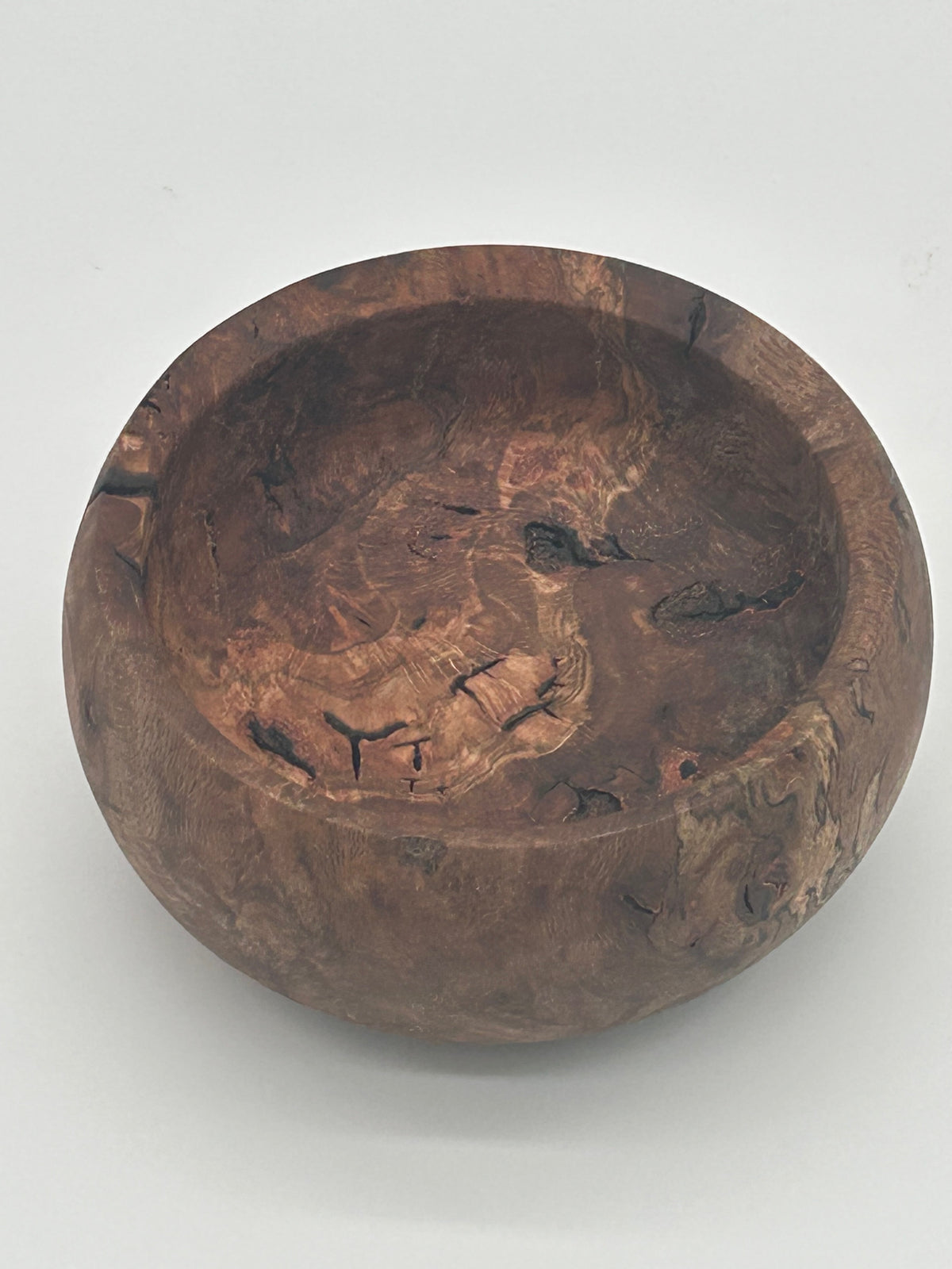 Upcycled 6-in. Spalted Laurel Oak Burl Bowl with Bark Pockets (St. Petersburg, FL)